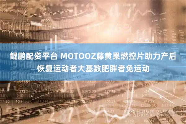 鲲鹏配资平台 MOTOOZ藤黄果燃控片助力产后恢复运动者大基数肥胖者免运动