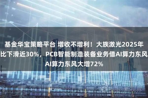 基金华宝策略平台 增收不增利！大族激光2025年净利润同比下滑近30%，PCB智能制造装备业务借AI算力东风大增72%